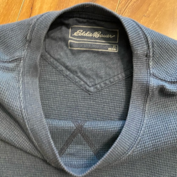Blue Eddie Bauer Henley - Picture 7 of 10